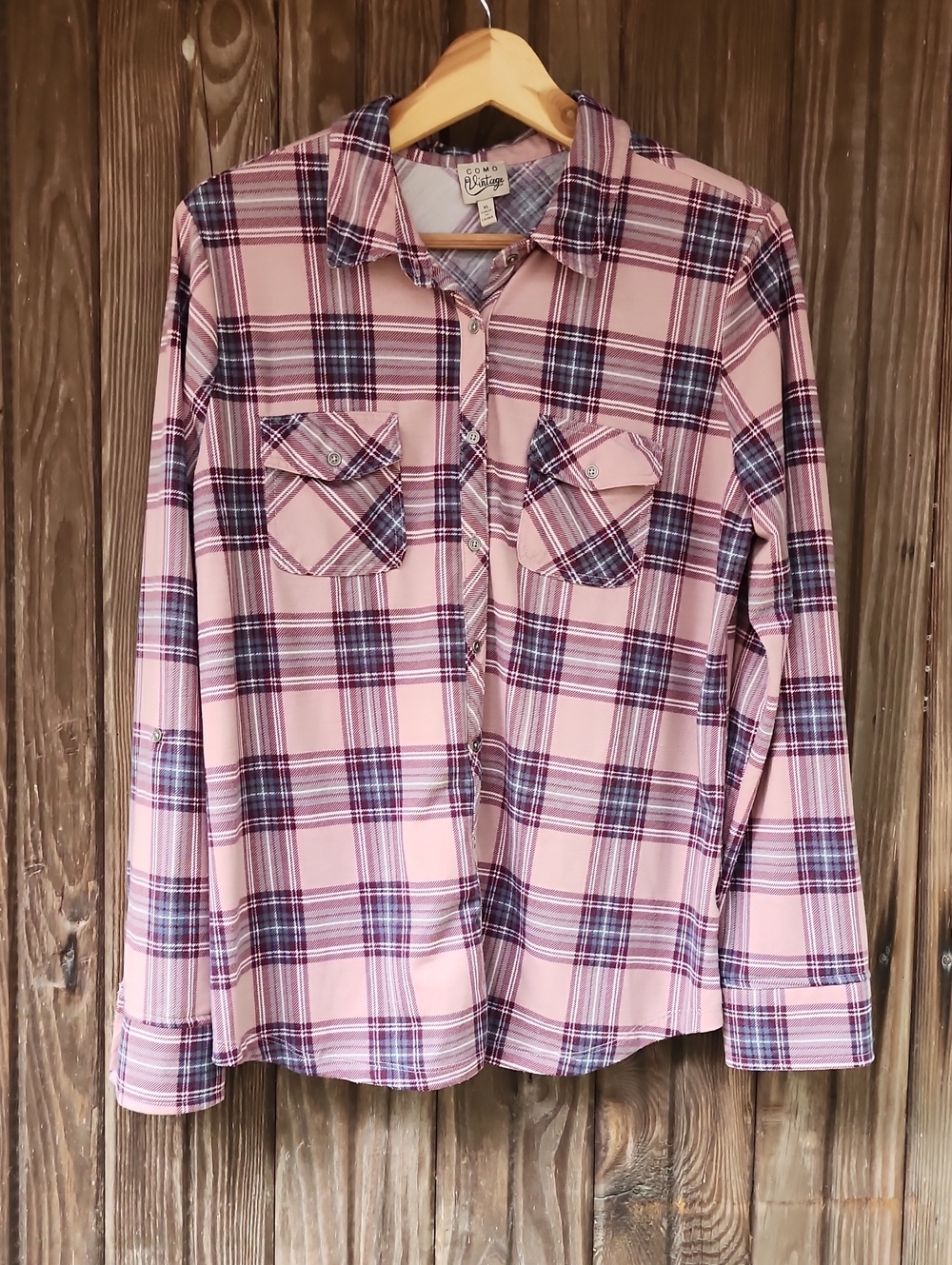 Como Vintage Ladies Long Sleeve Shirt